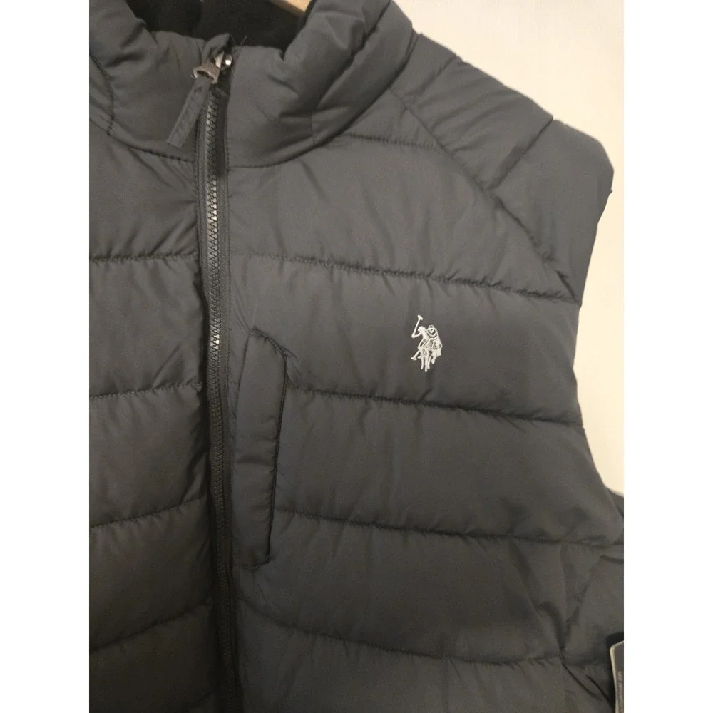U.S. POLO ASSN Puffer Vest Coat Dark Gray Mens Size 3XLarge NEW With Tags Pocket